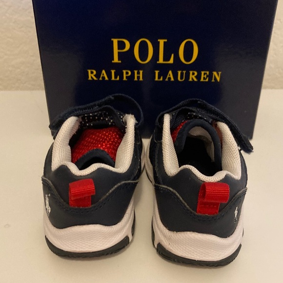 Polo by Ralph Lauren Kids Dark Blue and Red Sneakers - Picture 4 of 6